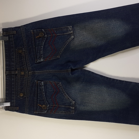 Fyi Kai Lu Jean's Size 27 Zippered Legs Blue Jeans - Picture 7 of 16